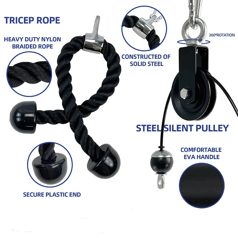 9-Piece Portable Cable Pulley System Kit