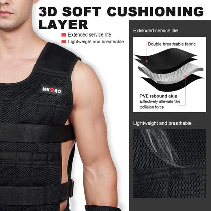 Men's Adjustable Weighted Training Vest (20kg Max)