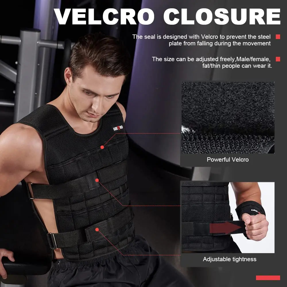 Men's Adjustable Weighted Training Vest (20kg Max)