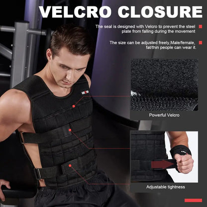 Men's Adjustable Weighted Training Vest (20kg Max)
