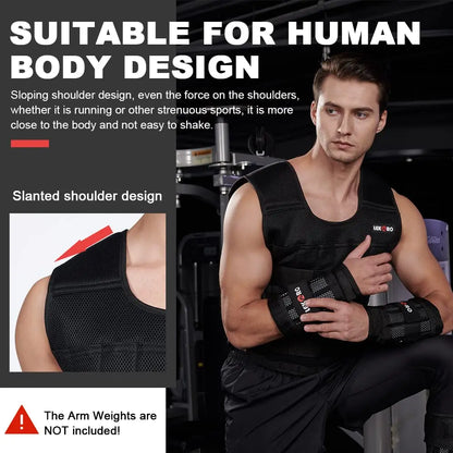 Men's Adjustable Weighted Training Vest (20kg Max)