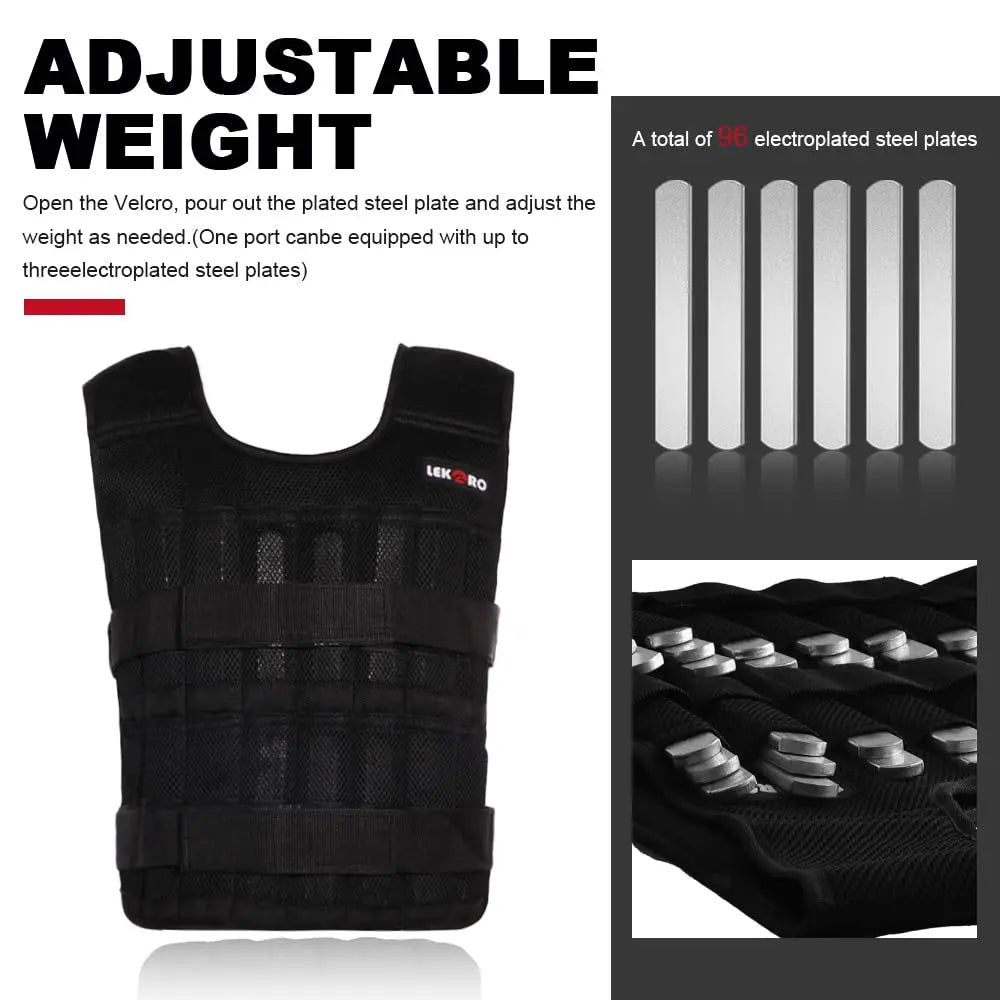 Men's Adjustable Weighted Training Vest (20kg Max)