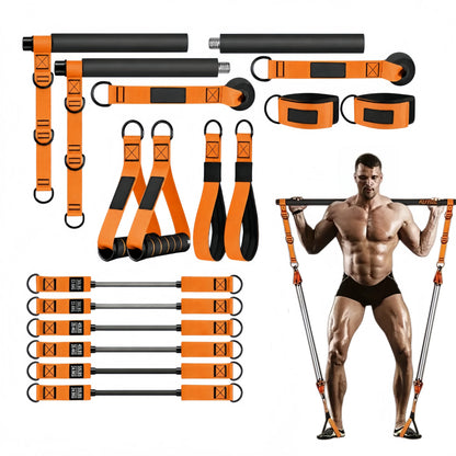 Portable Pilates Bar Kit with Resistance Bands