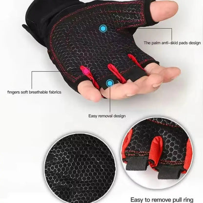 Breathable Gym Gloves with Wrist Support