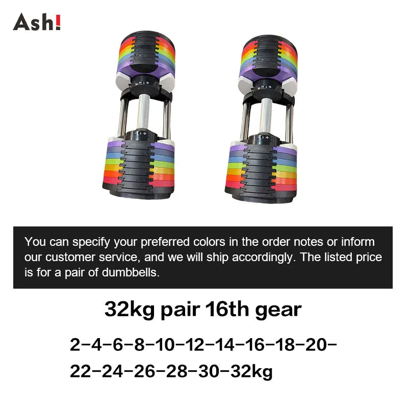 Multi-Color Pro Adjustable Dumbbell Set (110 lbs)