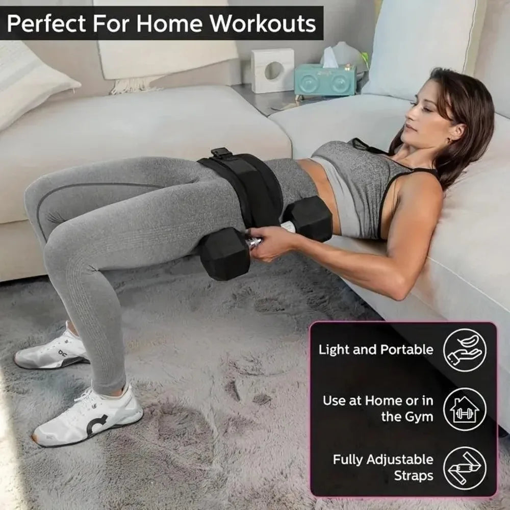 Adjustable Hip Thrust Belt for Dumbbells
