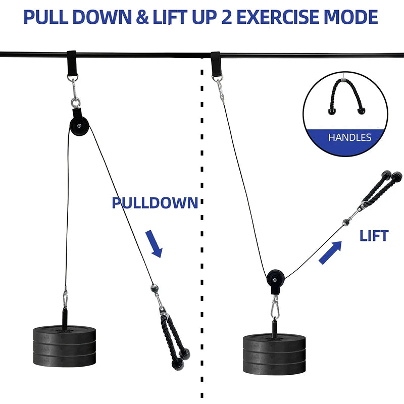 9-Piece Portable Cable Pulley System Kit