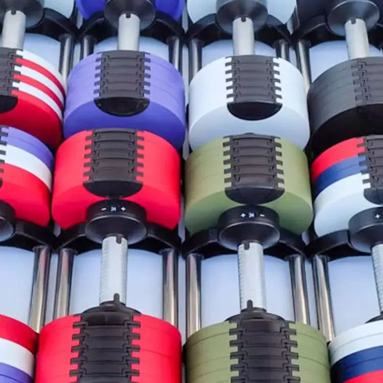 Multi-Color Pro Adjustable Dumbbell Set (110 lbs)