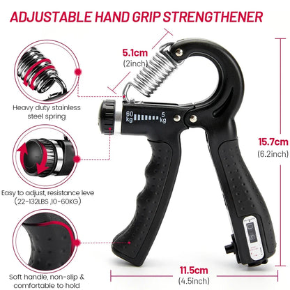 Adjustable Hand Grip Strengthener Kit (5-60 kg)