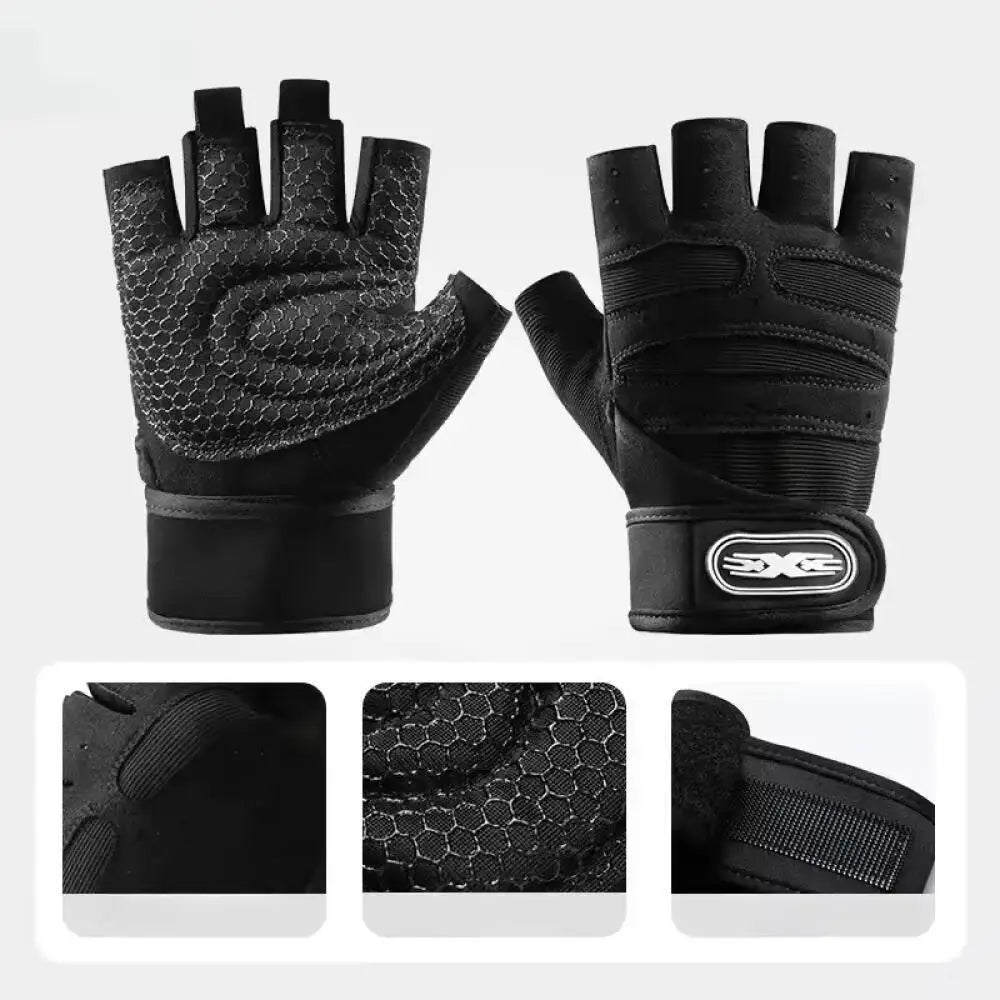Breathable Gym Gloves with Wrist Support