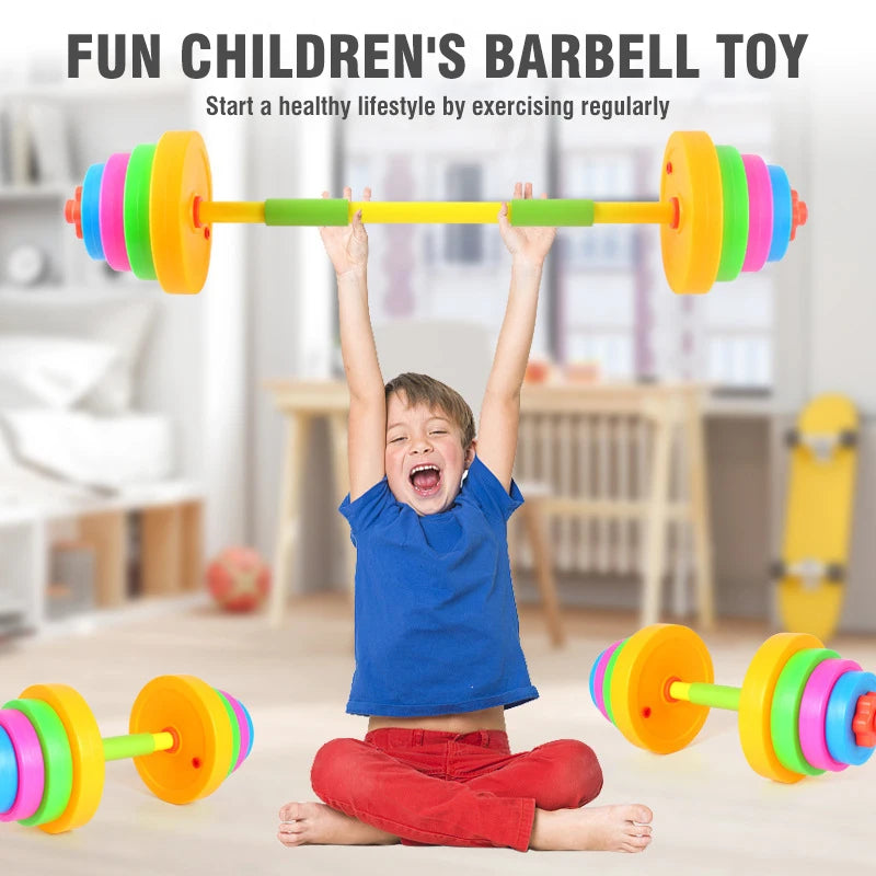 Children's Adjustable Dumbbell & Barbell Toy Set