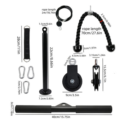 9-Piece Portable Cable Pulley System Kit