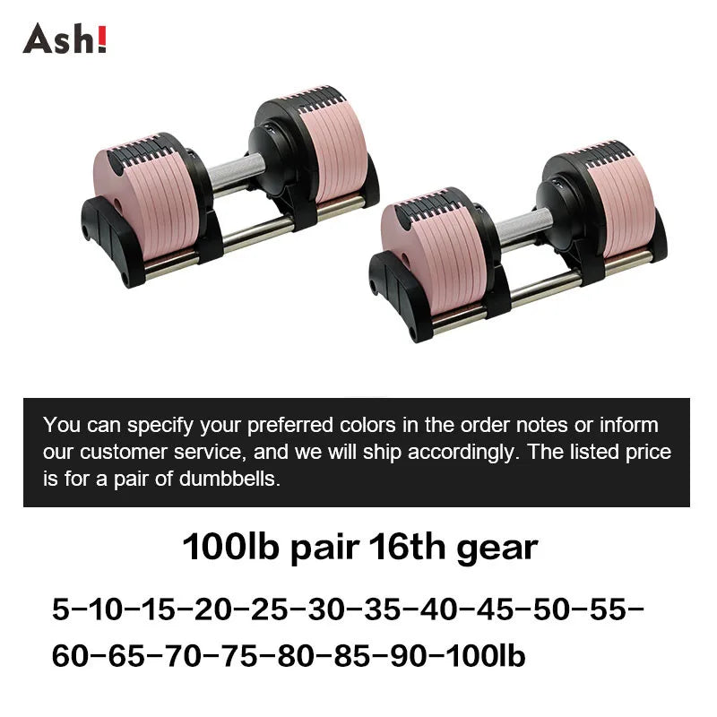 Multi-Color Pro Adjustable Dumbbell Set (110 lbs)