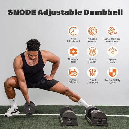 Compact Double Safety Lock Dumbbell Bar