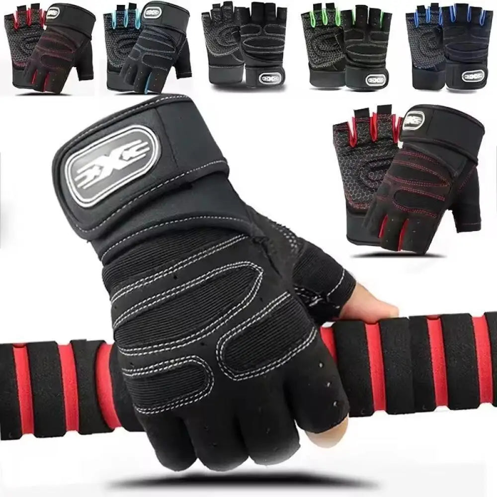 Breathable Gym Gloves with Wrist Support