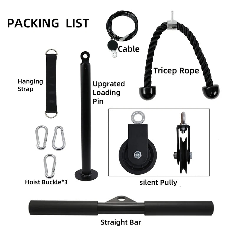 9-Piece Portable Cable Pulley System Kit