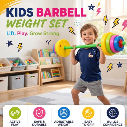 Children's Adjustable Dumbbell & Barbell Toy Set