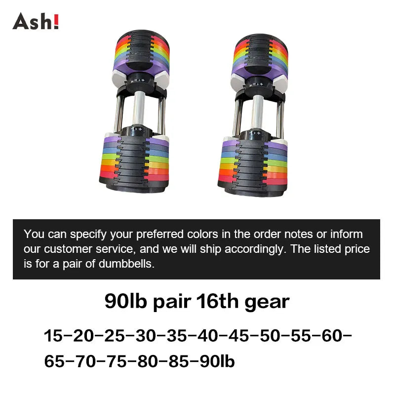 Multi-Color Pro Adjustable Dumbbell Set (110 lbs)