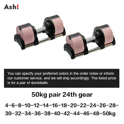 Multi-Color Pro Adjustable Dumbbell Set (110 lbs)