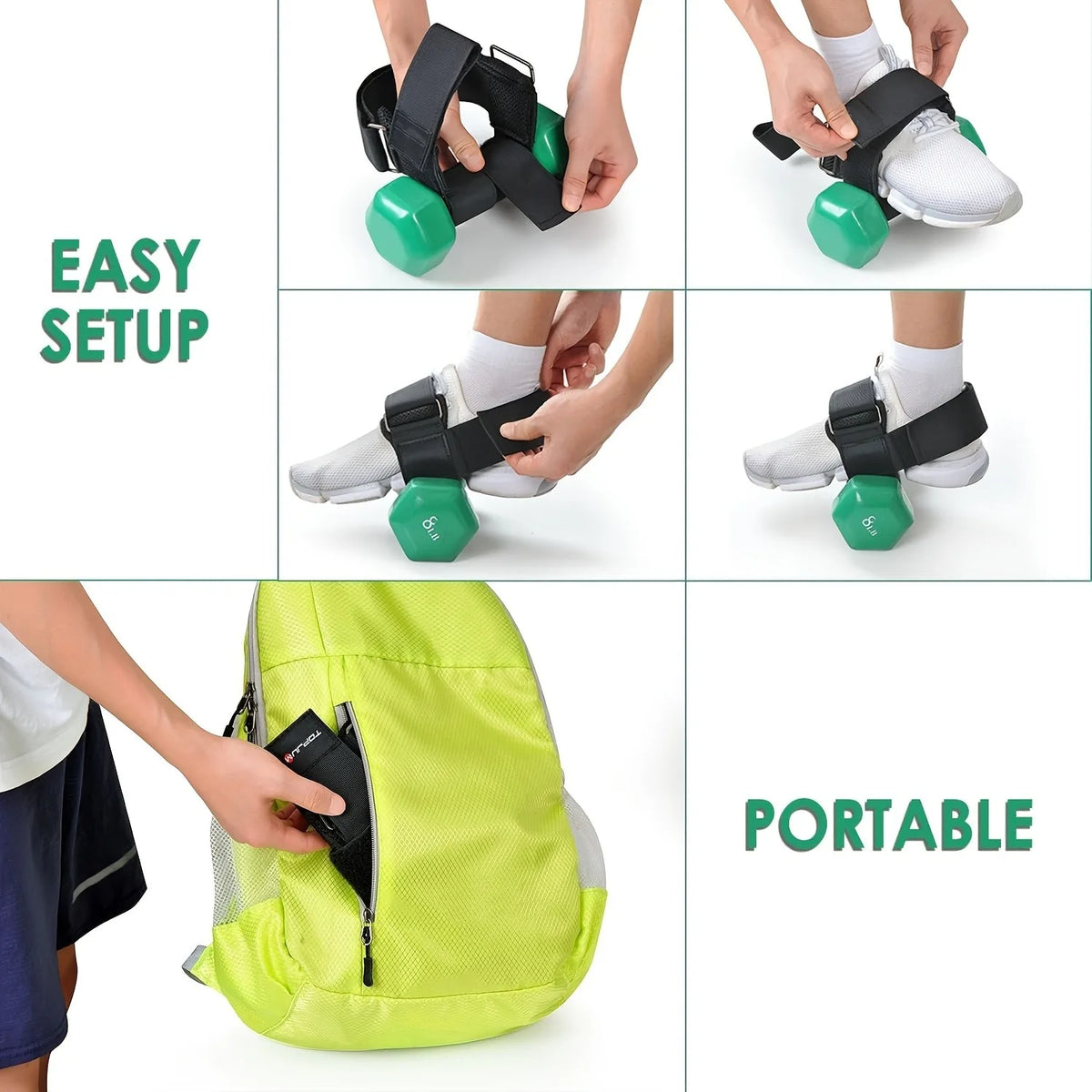 Adjustable Ankle Straps for Dumbbell Workouts