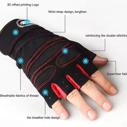 Breathable Gym Gloves with Wrist Support