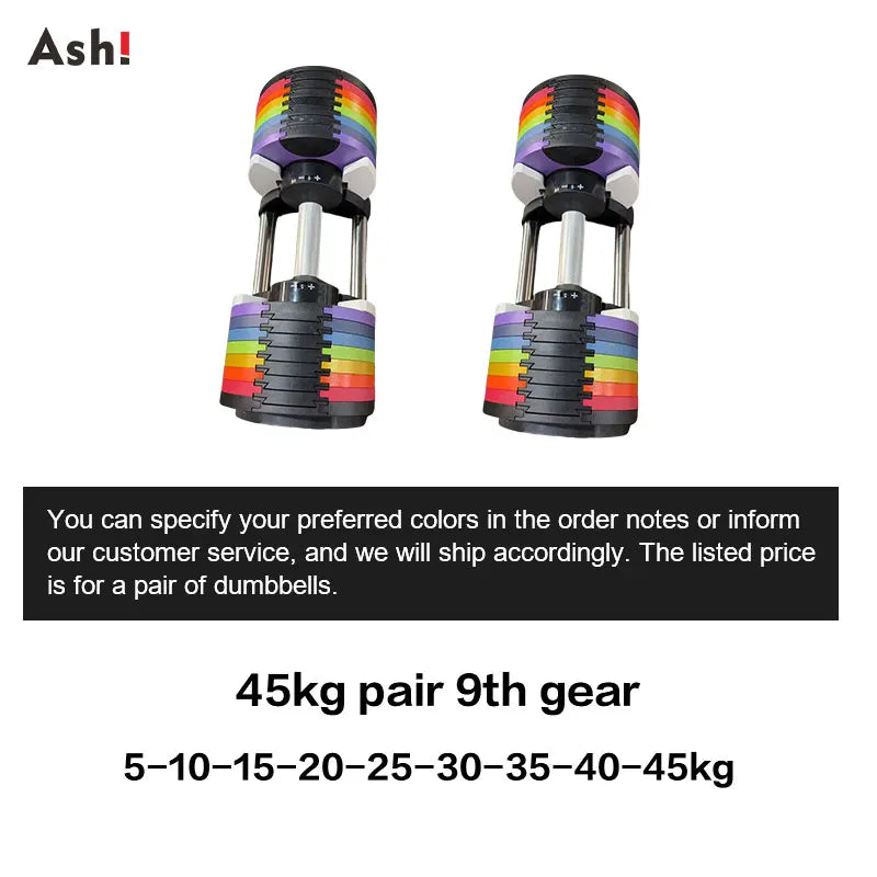 Multi-Color Pro Adjustable Dumbbell Set (110 lbs)