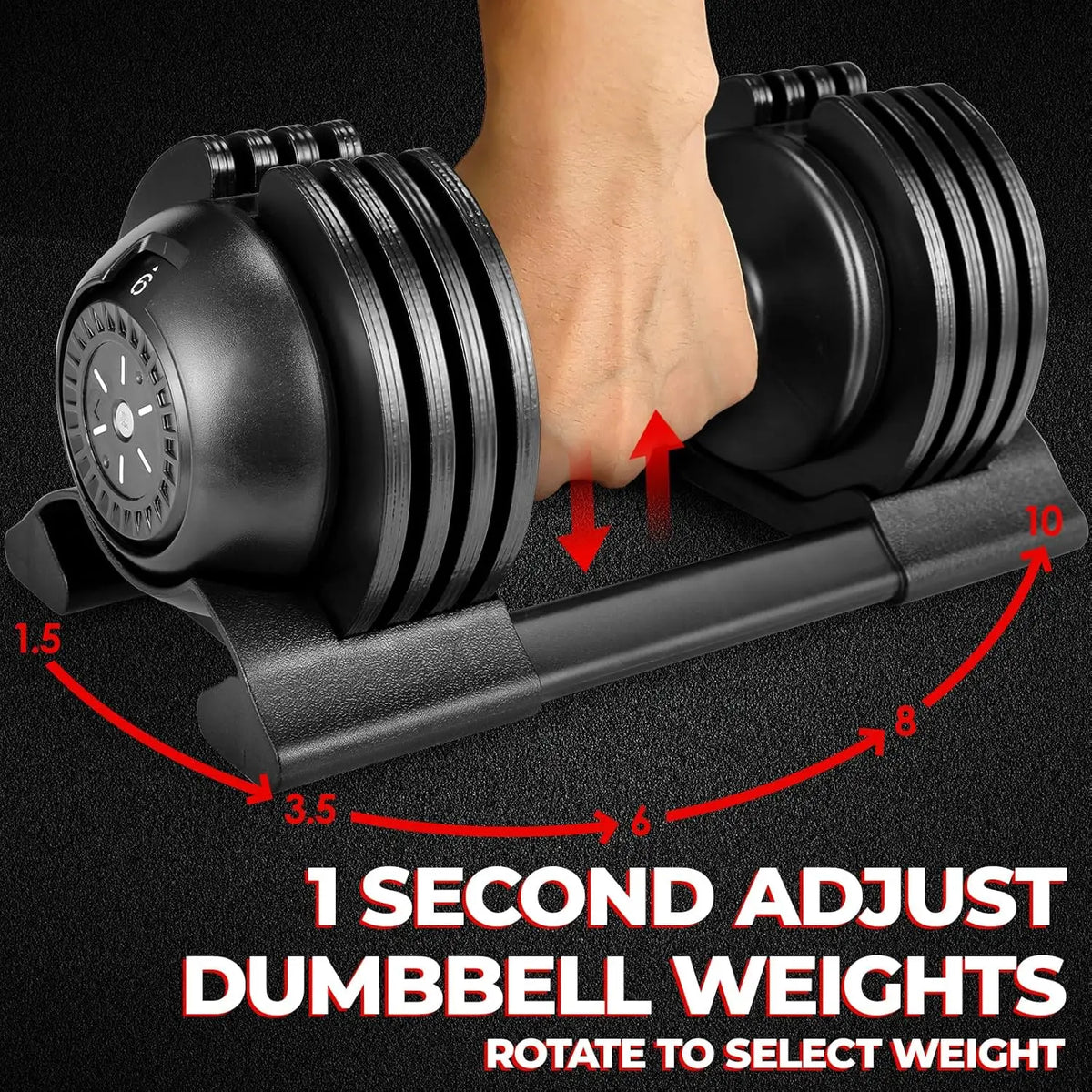 Adjustable Smart Dumbbell Set (10/20/24 kg)