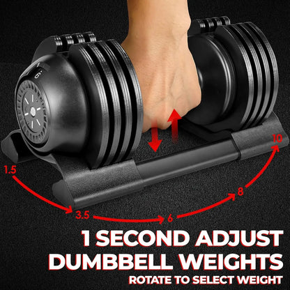 Adjustable Smart Dumbbell Set (10/20/24 kg)