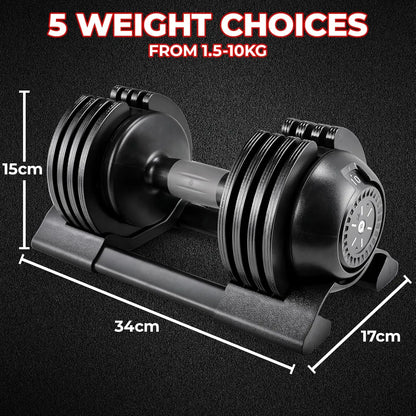 Adjustable Smart Dumbbell Set (10/20/24 kg)
