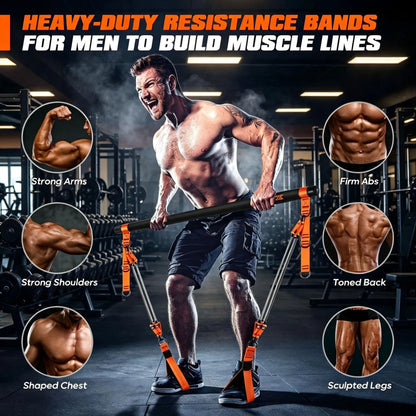 Portable Pilates Bar Kit with Resistance Bands