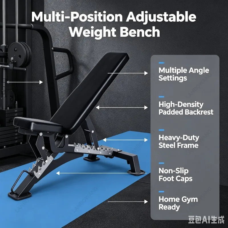Multifunctional Adjustable Weight Bench