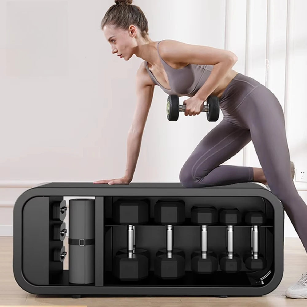Compact Dumbbell Storage & Weight Bench