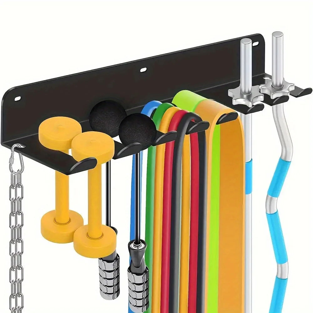 Wall-Mounted Home Gym Equipment Organizer