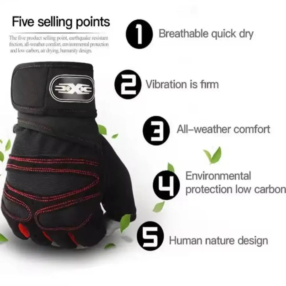 Breathable Gym Gloves with Wrist Support