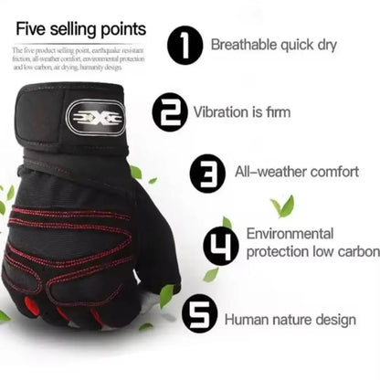 Breathable Gym Gloves with Wrist Support