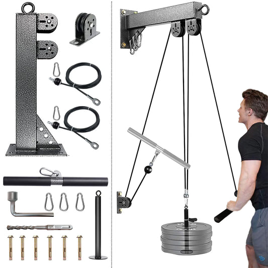 Wall-Mounted Cable Pulley System for LAT Pull Down